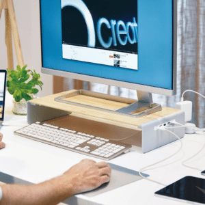 A laptop docking station, a great holiday tech gift for freelancers