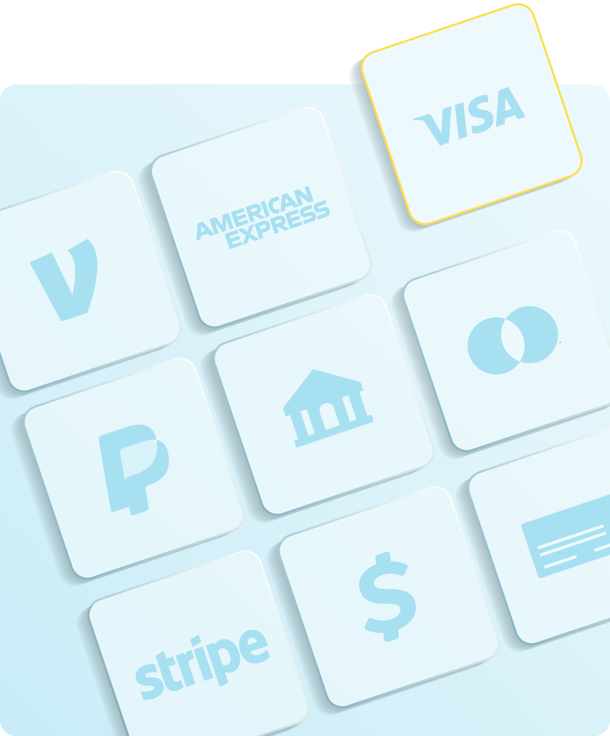 Logos of different payment methods that can be selected with Lili's Invoicing Software
