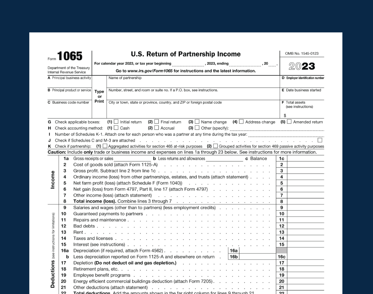 Form 1065: U.S. Return of Partnership Income